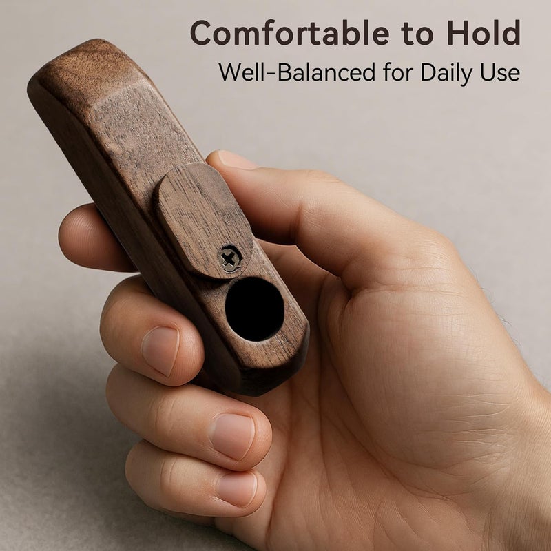 Sivaopa Rosewood Tobacco Pipe Set - Wooden Smoking Pipe with Filter, Cleaning Tool - Compact Handmade Pipe for Travel, Gift, Daily Use - Image 2